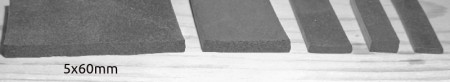 5x60mm skumgummi list