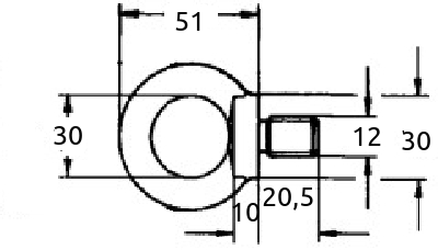 M12 løftebolt, ring-bolt
