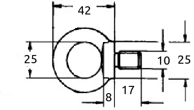 M10 løftebolt, ring-bolt