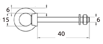 6x40mm øyeskrue båt maskingjenget