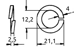 M12 syrefast sprengskive