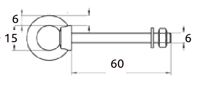 6x60mm øyeskrue båt maskingjenget