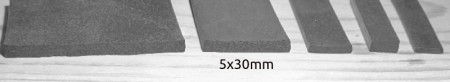 5x30mm skumgummi list