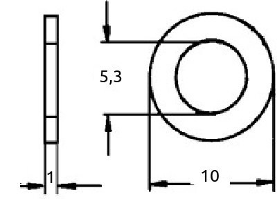 M5 stoppskive, mellomlagsskive