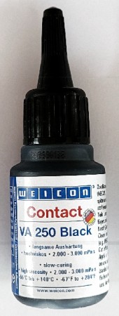 Contact super-lim CA 25, sort farge, 20 ml flaske, VA250